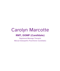 Book an Appointment with Carolyn Marcotte for Osteopathic Student Clinic